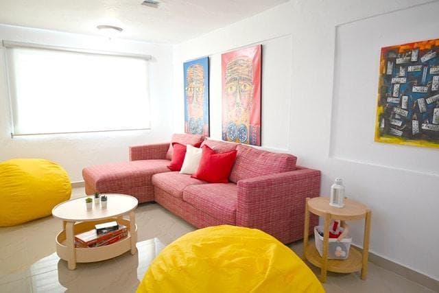 Family room with Tv and table games